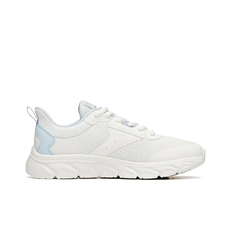 Anta Running Collection Breathable Lightweight Wear Resistant Slip Resistant Low Top Running Shoes Women's White Blue-1