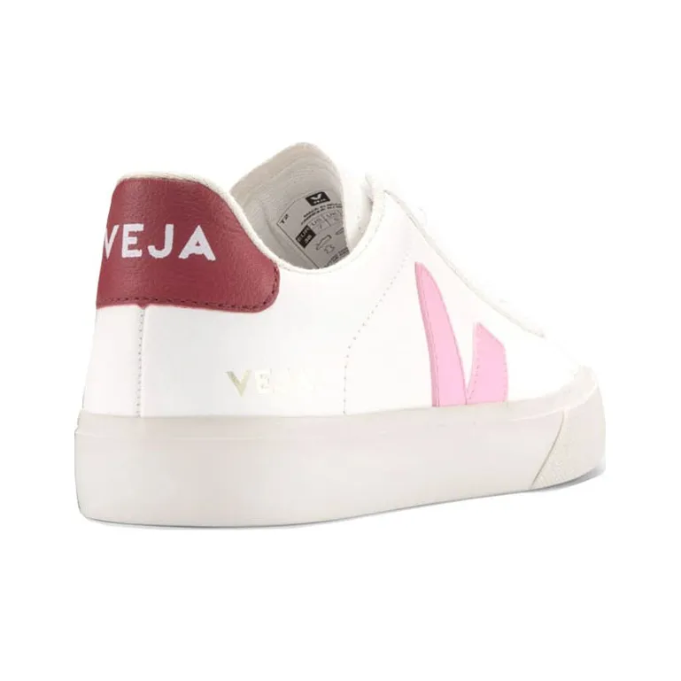 VEJA Campo Chromefree Leather 'White Guimauve Marsala'-3