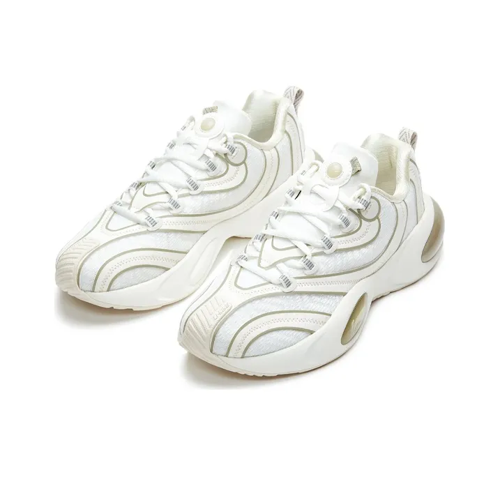 LiNing V8 Low Top Running Shoes Women's Ecru-1