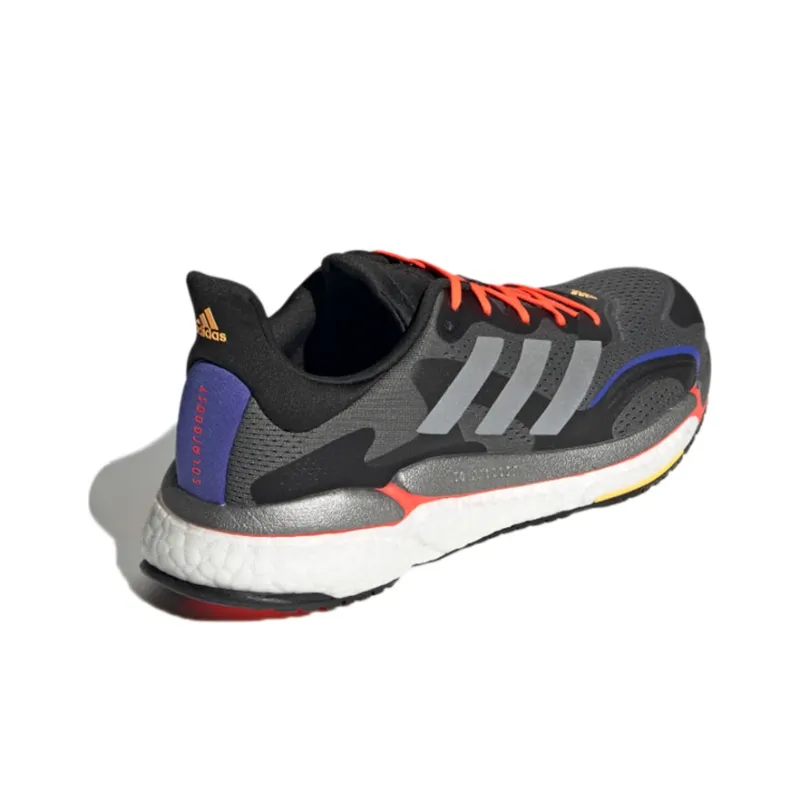 Adidas Solar Boost 3 Cushioning Low-Top Running Shoes Men's Carbon Gray-3
