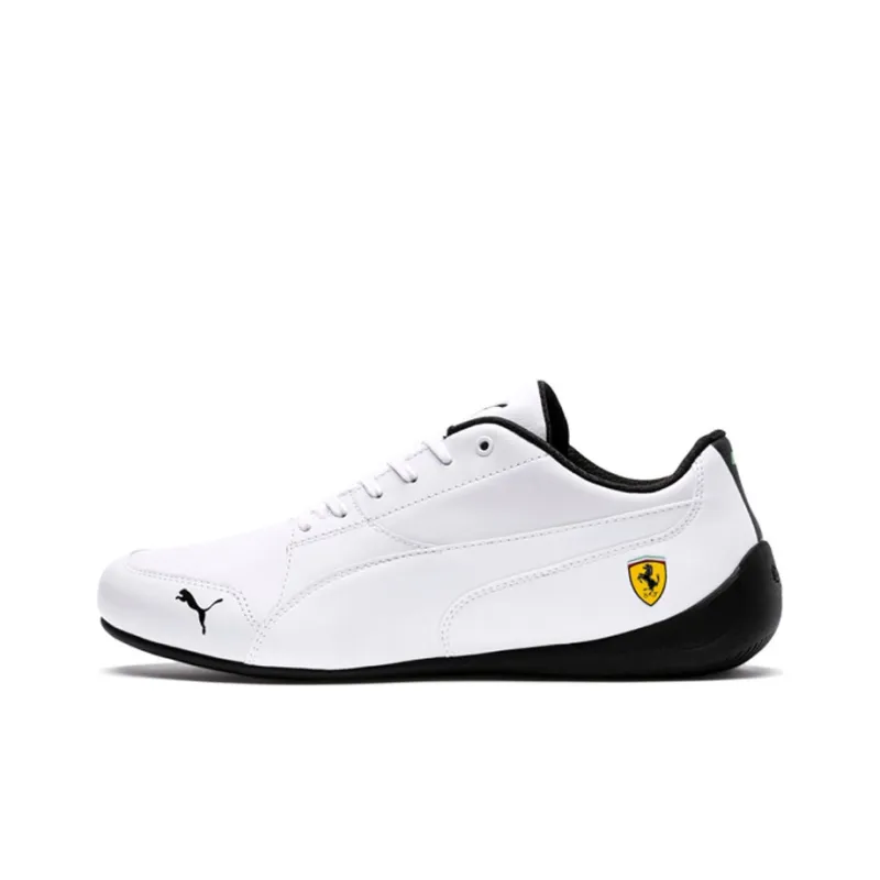 PUMA Ferrari Drift Cat 7 Anti-Slip Wear-Resistant Low-Top Running Shoes Men's White-0