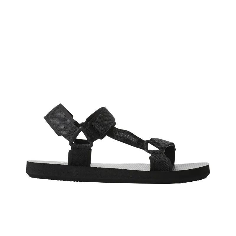 Reebok Expce Wear Resistant Non Slip Open Toe Flat Heel Sports Black Sandals-1