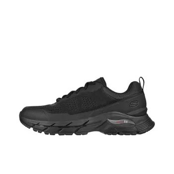 Skechers ARCH FIT BAXTER Durable Breathable Low Top Casual Shoes Men's All Black