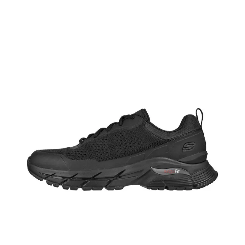 Skechers ARCH FIT BAXTER Abrasion Resistant Breathable Low Top Casual Shoes Men's All Black-0