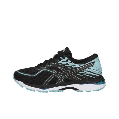 Asics Gel-Cumulus 19 Durable Breathable Low-Top Running Shoes Women's Black Blue