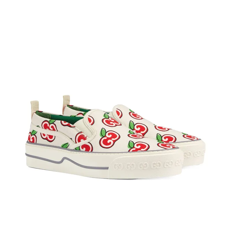 GUCCI Tennis 1977 Stylish Skateboarding Shoes Women's White-1