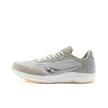 Saucony Freedom 4 Freely Cushioning Anti Slip Wear Resistant Breathability Low Top Running Shoes Men's Khaki Gray
