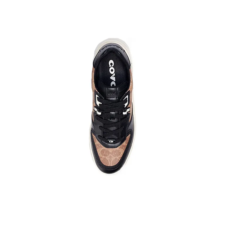 COACH CitySole Low Top Stylish Skateboarding Shoes Men's Brown Black-3