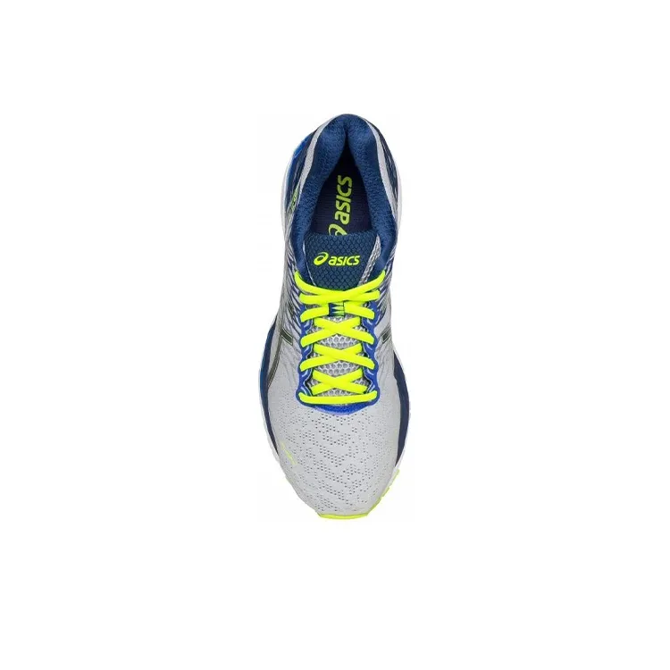Asics GEL-Nimbus 18 Cushioned Slip-Resistant Low-Top Running Shoes Men's Blue Yellow-1