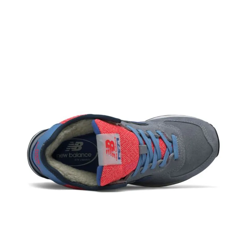 New Balance 574 Mid Cut 'Gray Red Blue' Women's-2