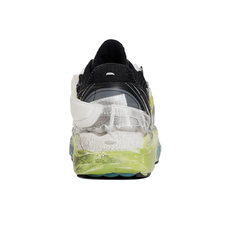 Maison Margiela Replica Multicolor Fusion Stylish Skateboarding Shoes Men's White Green Yellow Distressed Style-3