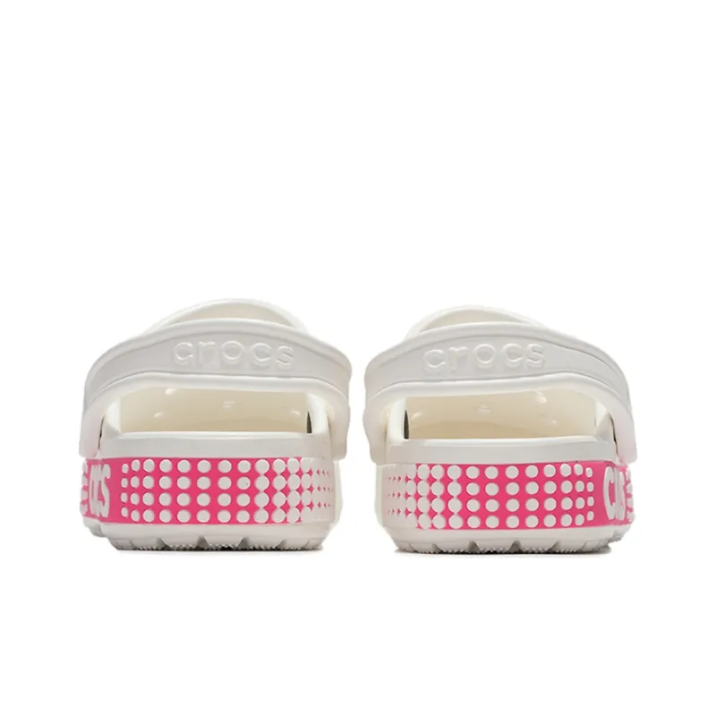 Crocs Classic Clog Breathable Non Slip Shoe Pink White-2