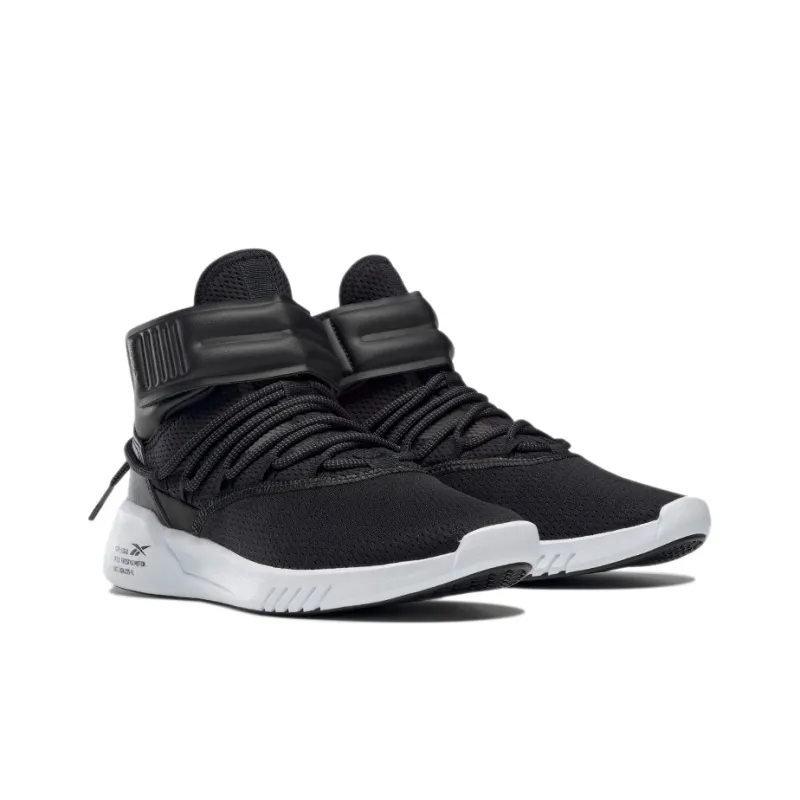 Reebok Freestyle Motion Anti-Slip Wear-Resistant Cushioning Breathable Mid-Top Running Shoes Women's Black White-2