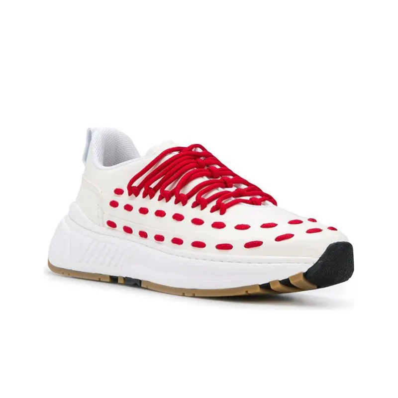 Bottega Veneta Low Top Running Shoes Men's White Red-2