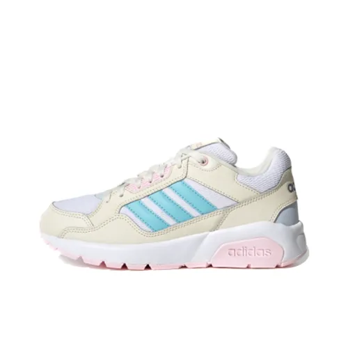 Adidas Neo Run9tis Running Shoes Women's Low-Top Beige/Blue/Pink