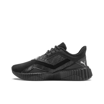 PUMA Defy Stitched Croc Low Top Running Shoes Black/Grey Women's