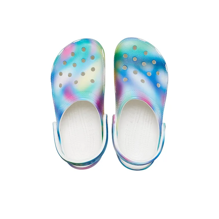 Crocs Colorful Crocs Beach Unisex Multi Color White Sandals-3