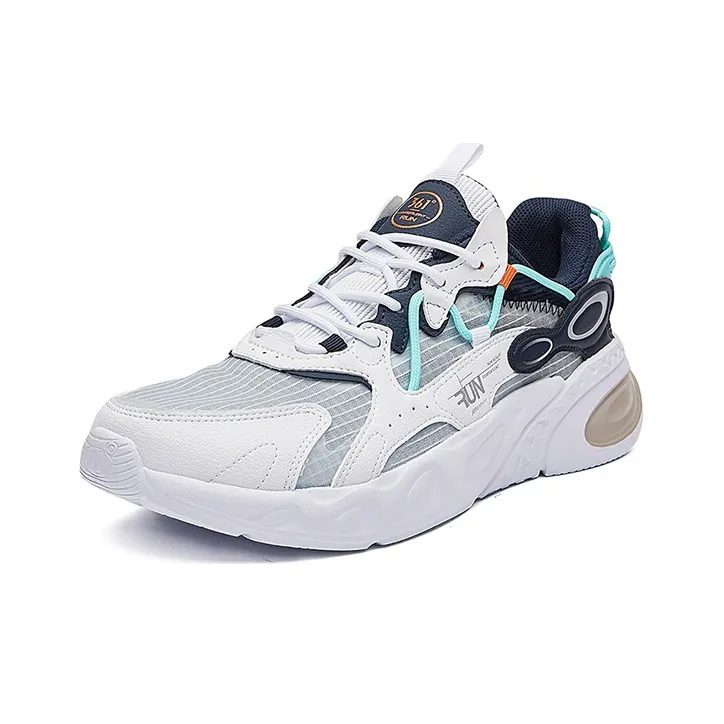 361° Dragon Eye 2.0 Slip Resistant Breathable Lightweight Low Top Casual Shoes Men's White Blue-2