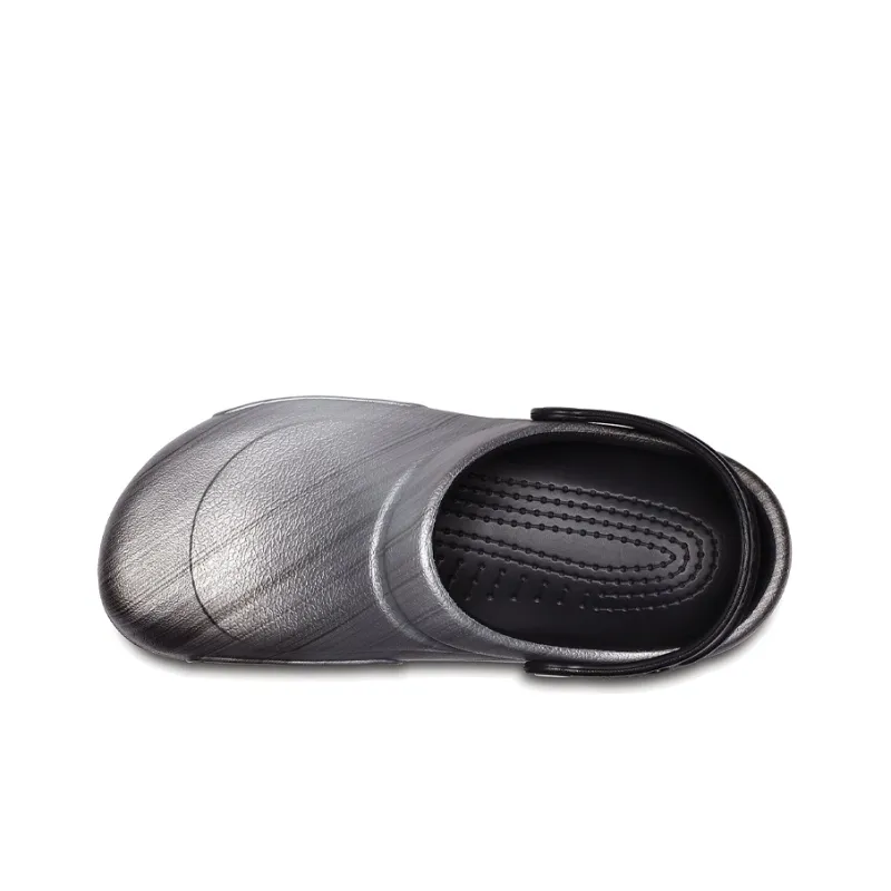 Crocs Bistro Graphic Clogs 'Silver Black'-3