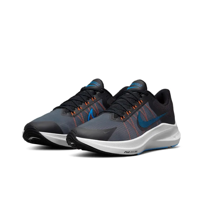 Nike Zoom Winflo 8 Running Shoes Men Low Top Black/Gray/Blue-2