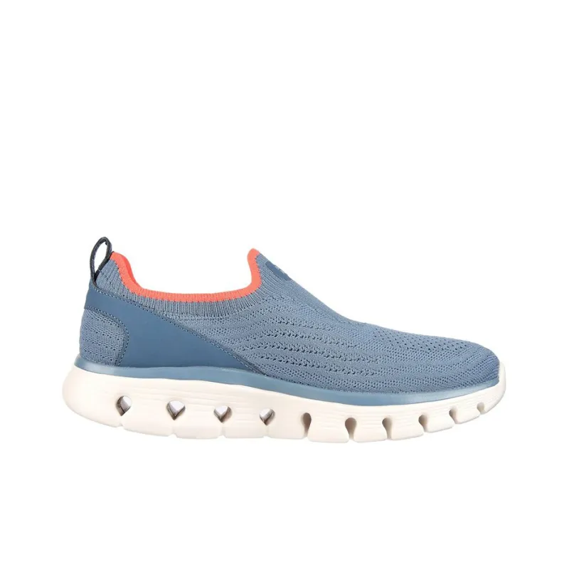 Skechers Go Walk Glide-step Flex-Dazzling Joy Cushioning Anti-Slip And Wear-Resistant Low-Top Casual Shoes Women's Blue-1