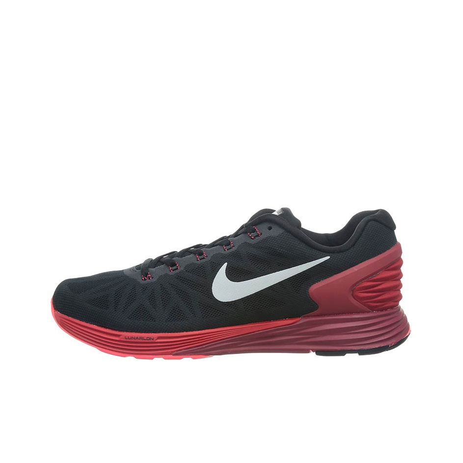 Nike Lunarglide 6 Running Shoes Men Low Top Black Red POIZON