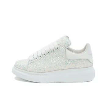 Alexander McQueen Oversized White Ice Glitter Women's