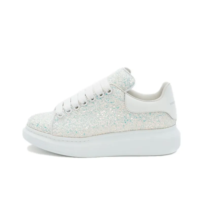 Alexander McQueen Oversized White Ice Glitter Women's-0