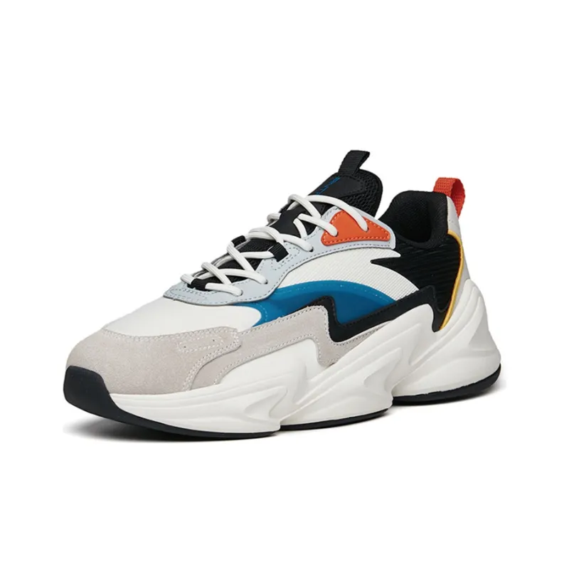 Anta Life Collection Cushioning Anti-Slip And Wear-Resistant Low-Top Casual Shoes Men's Gray White Black-1