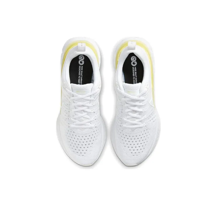 Nike React Infinity Run Flyknit 2 White Light Citron Women's-3