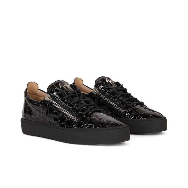 Giuseppe Zanotti/GZ Frankie Cushioning Anti-Slip And Wear-Resistant Low-Top Skateboard Shoes Men's Black-2