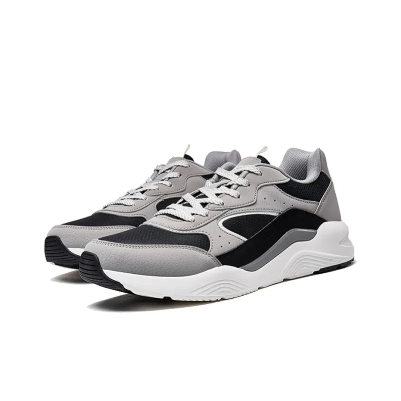 XTEP Lightweight, Wear resistant, And Non slip Low Top Running Shoes Men's Black Gray-2