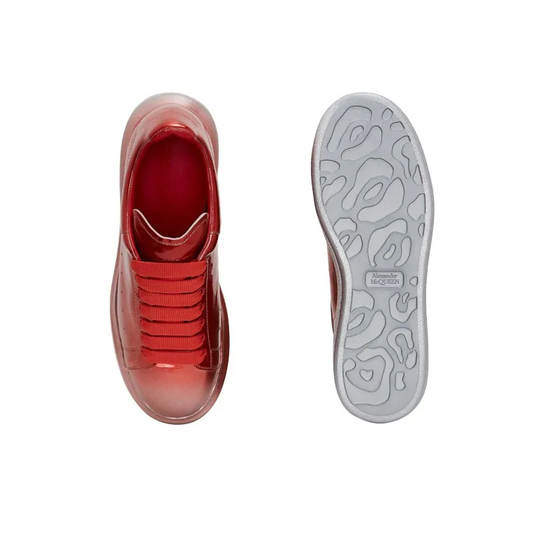 Alexander McQueen Oversized Sneaker 'Silver Red'-4