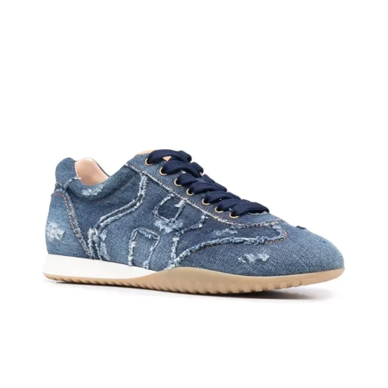 HOGAN Olympia Cushioning Anti-Slip And Wear-Resistant Low-Top Running Shoes Women's Blue-2