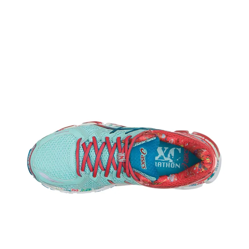 Asics Gel-Kayano 21 Running Shoes Women's Low-Top Blue/Red-2
