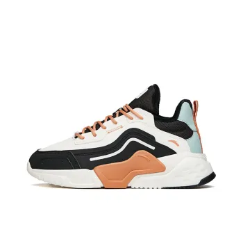 ANTA Leather Fleeced Running Shoes 'White Orange Black' Women's