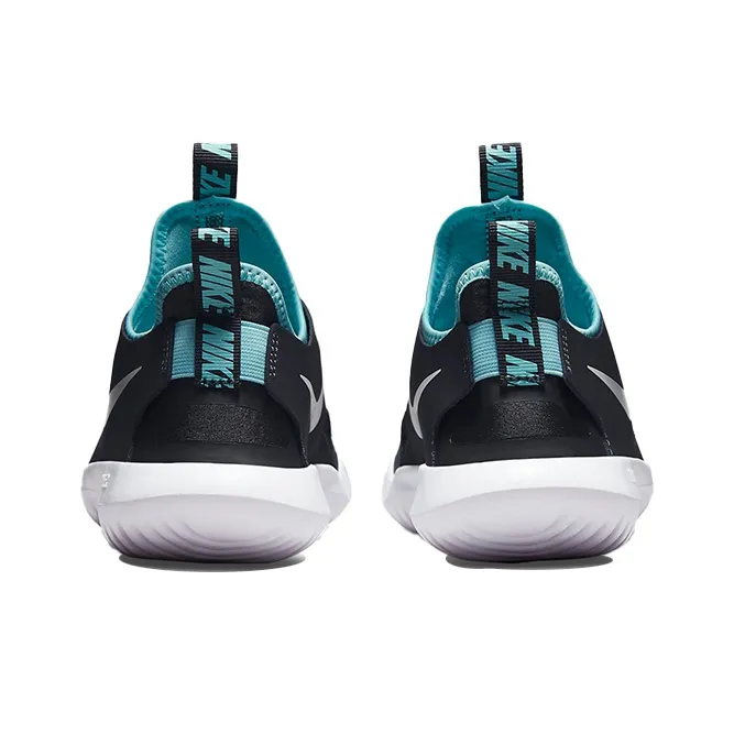 Nike Flex Runner Cushioned Anti-Slip Wear-Resistant Breathable Lightweight Low-Top Running Shoes GS Black Blue-4