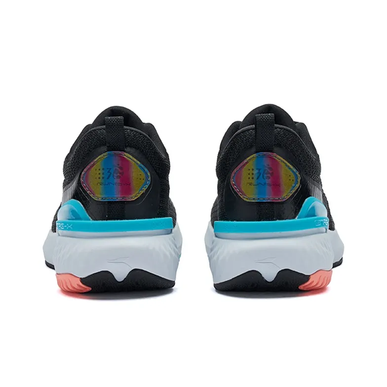 361° Fei Ren Breathable And Resilient Low Top Running Shoes Women's Black Green-3