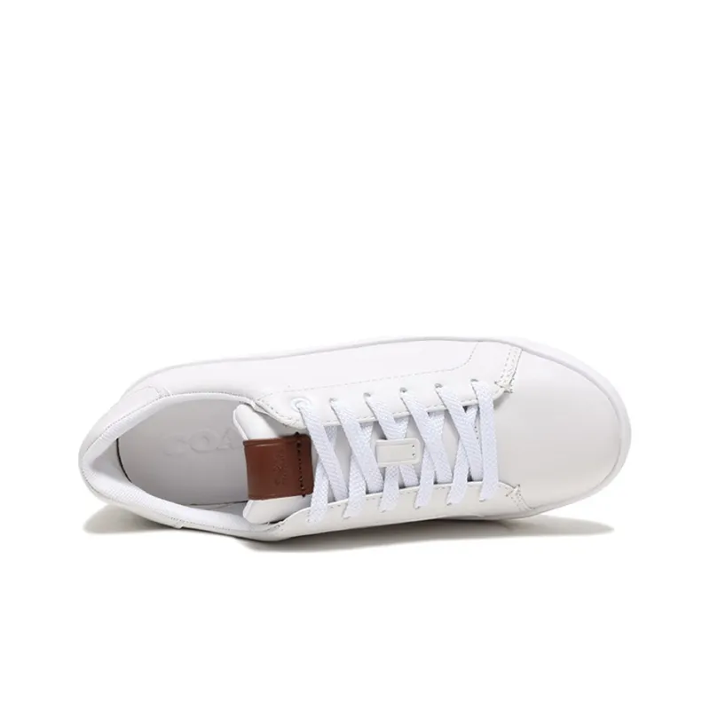 COACH Lowline Luxe Stylish Skateboarding Shoes Women's White-4
