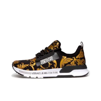 VERSACE JEANS Slip Resistant Low Top Sports Casual Shoes Women's Black