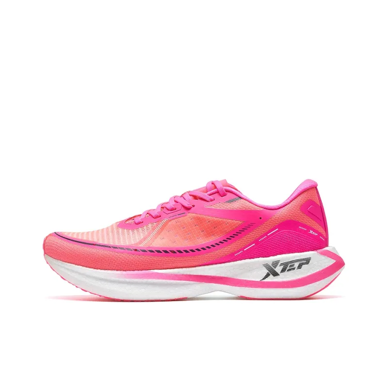 XTEP 260 1.0 Cushioned Anti Slip Wear Resistant Breathable Lightweight Low Top Sprint Running Shoes Men's Rose Red-0
