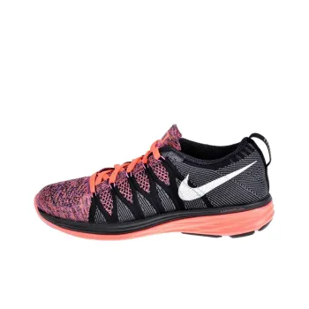 Nike Flyknit Lunar 2 Running Shoes Women's Low-Top Black/Purple/Pink