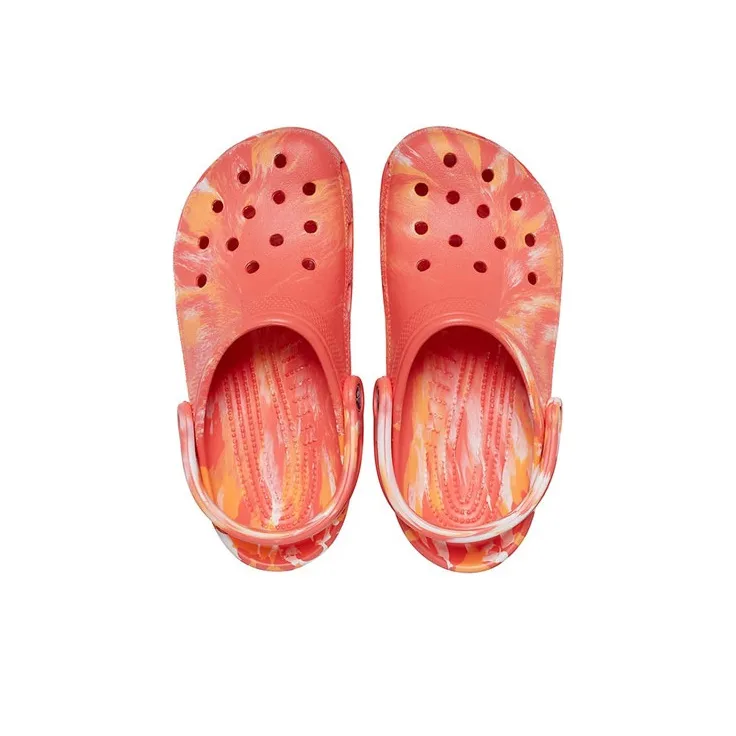 Crocs Beach Orange Marble Sandals-3