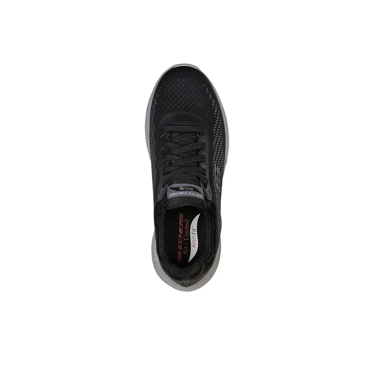 Skechers Cushioning, Breathable, Abrasion Resistant, Coverage, Slip Resistant Low Top Running Shoes Men's Black-3