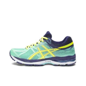 Asics Gel-Cumulus 17 Breathable Wear-Resistant Slip-Resistant Low-Top Running Shoes Women's Green Yellow