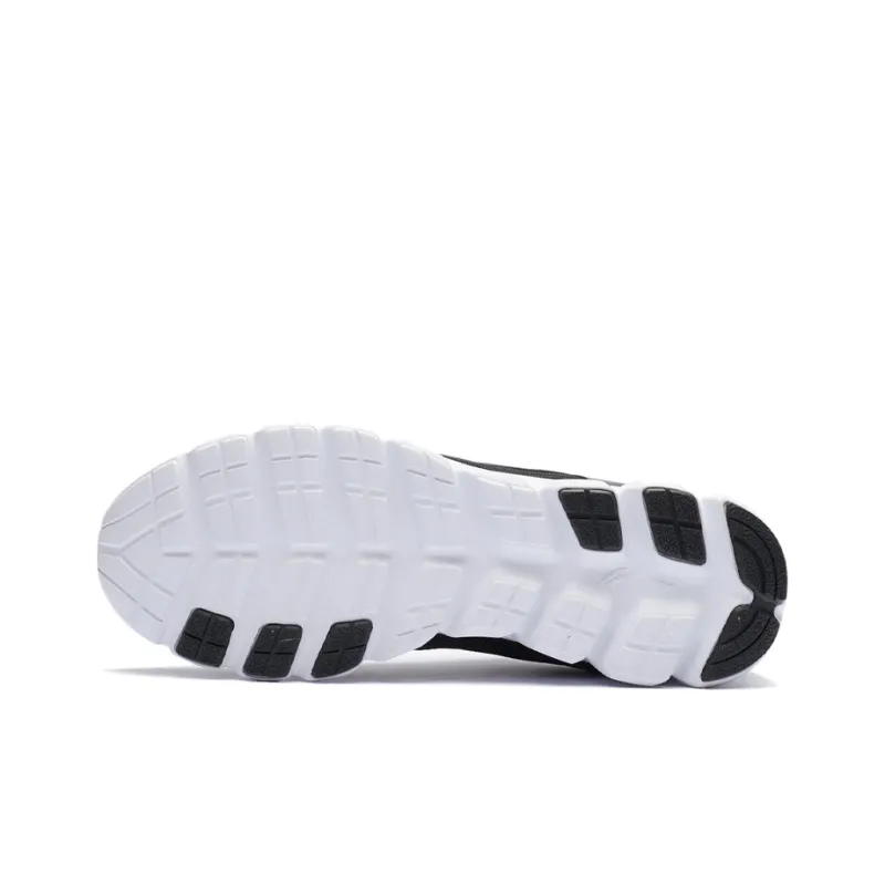LiNing Cushioning Slip Resistant Abrasion Resistant Breathable Low Top Running Shoes Men's Black White-4