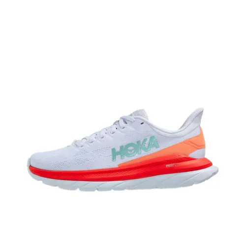 HOKA ONE ONE Mach 4 Running Shoes Women's Low-Top Gray/Red