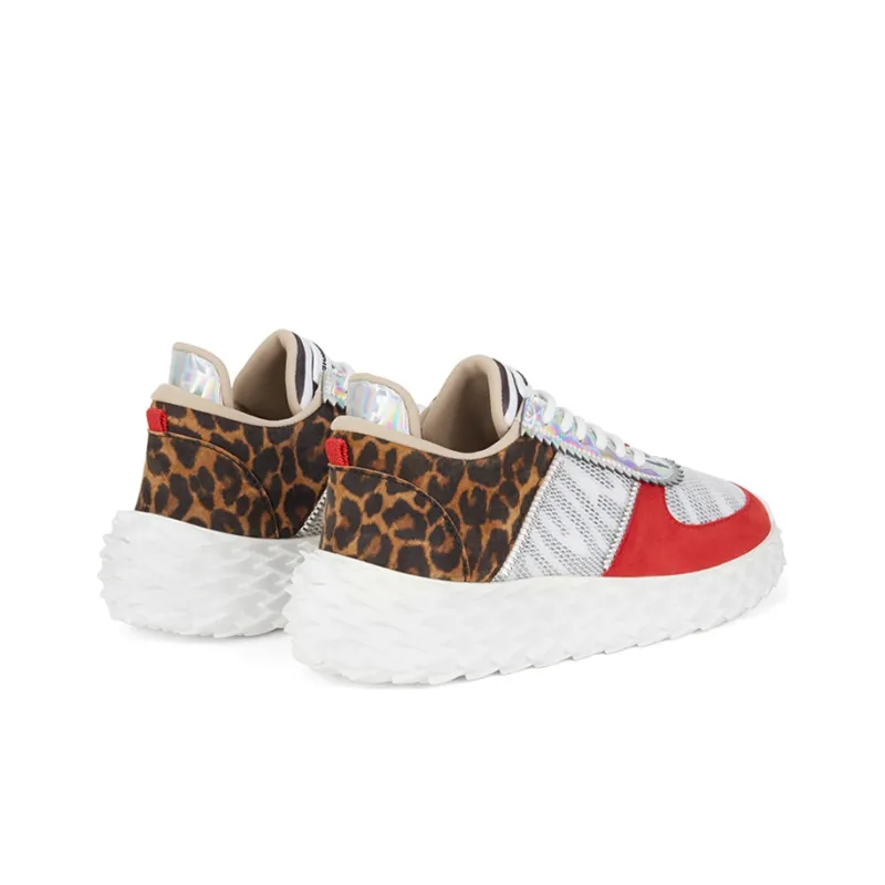 Giuseppe Zanotti/GZ Urchin Cushioned Slip-Resistant Lightweight Height Increasing Low-Top Casual Shoes Women's Red-2