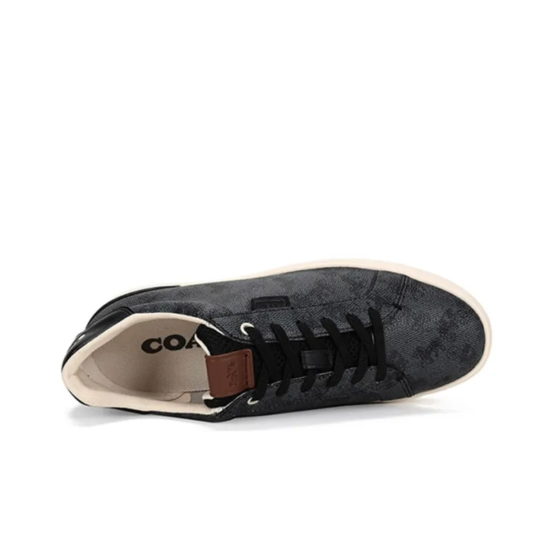 COACH Lowline Low Top Stylish Skateboarding Shoes Men's Blue Gray-4