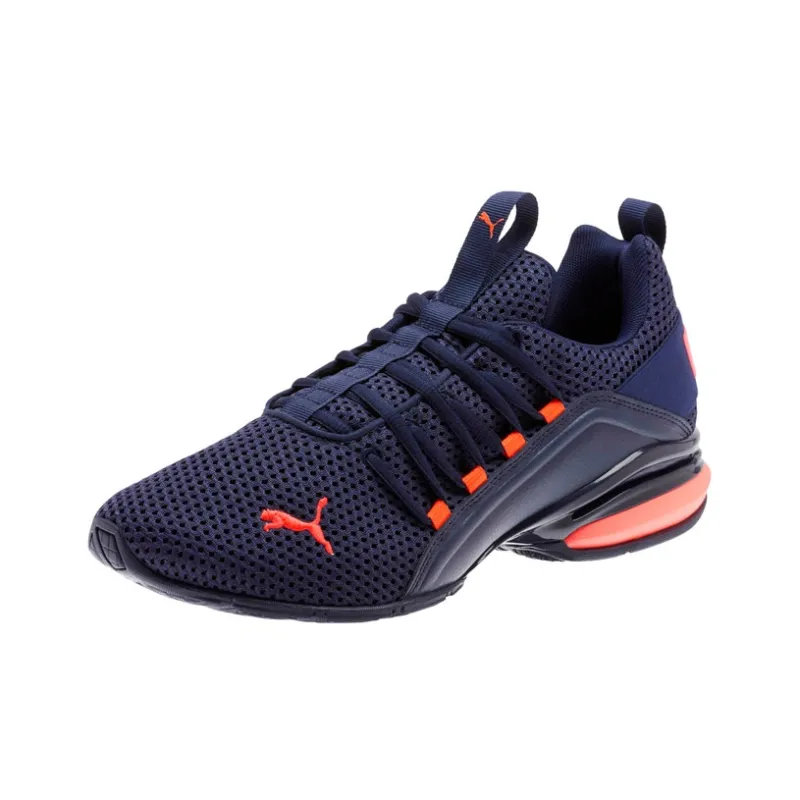 PUMA Axelion Anti-Slip Wear-Resistant Low-Top Running Shoes Men's Dark Blue-2